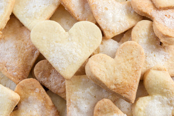 Sweet heart shaped sugar cookies