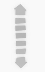 Silver arrows concept isolated on white