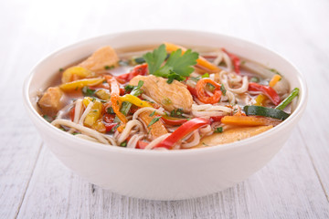 bowl of noodles soup