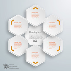 Infographics Vector Background 6-Step Process