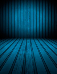 Blue Wooden Room Background