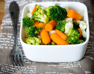 Bowls of variety vegetables