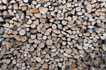 big pile of wood