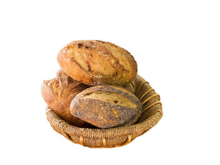 Healthy bread in basket