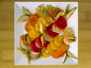 Fresh fruit salad top view