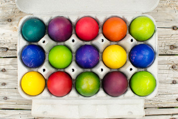Colorful Painted Easter eggs