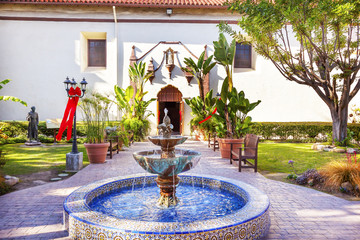 Mexico Tile Fountain Mission San Buenaventura Ventura California