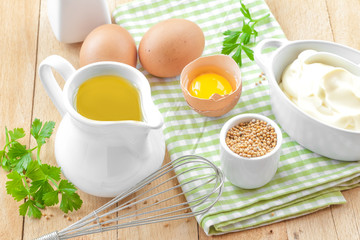 Ingredients for mayonnaise