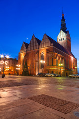Fototapeta na wymiar Katedra Świętego Mikołaja w starym mieście Elbląg, Polska