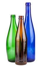 Three empty bottles