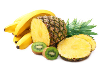 Colorful ripe fruit composition.