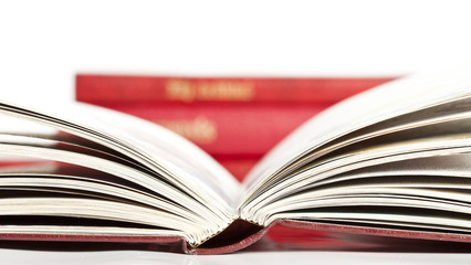 Old open book