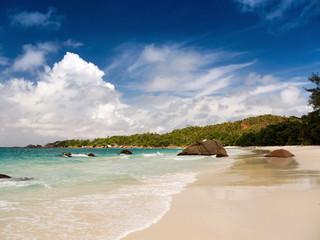 Tropical beach in the Seychelles