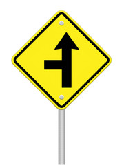 three intersection sign