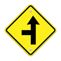 three intersection sign