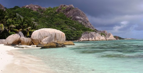 Anse source d'argent, Plage de La DIgue, seychelles