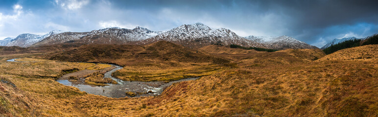 Scottish highlands, dramatic sky