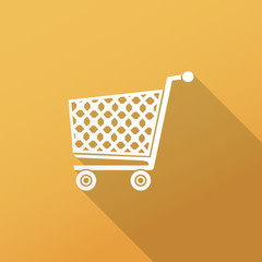 Shopping cart icon - flat design