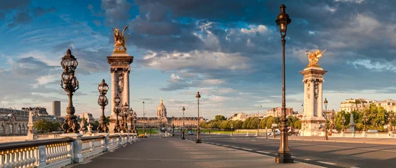 Schilderijen op glas Pont Alexandre III &amp  Hotel des Invalides, Parijs © travelwitness