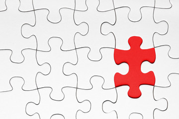Fototapeta premium Rotes Puzzleteil