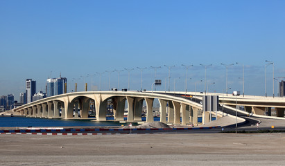 Sheikh Khalifa Bridge in Abu Dhabi, United Arab Emirates