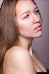 Obraz premium Studio beauty portrait of a beautiful young woman