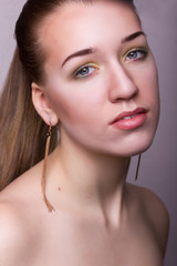 Obraz premium Studio beauty portrait of a beautiful young woman