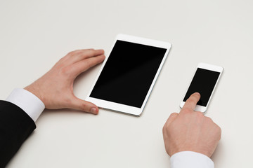 businessman working with table pc and smartphone