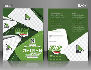 Golf Tournament Front & Back Flyer Template