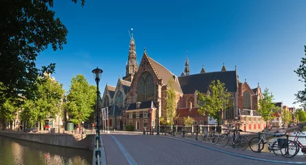 Keuken spatwand met foto Oude Kerk Church, Amsterdam © travelwitness