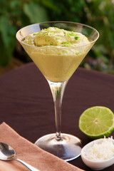 Avocado and lime mousse