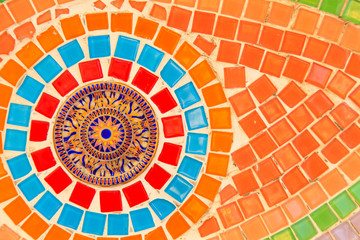 Colorful glazed tile background