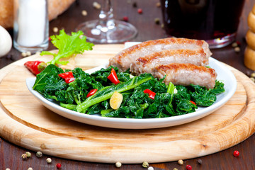 Vegetable garnish, cime di rapa