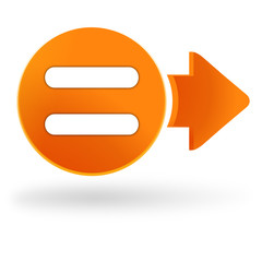 égalité sur symbole web orange