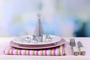 Set of utensil for Christmas dinner,