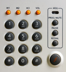 Modern office telephone keypad