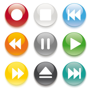 9 Colored Buttons