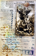 Vintage background with holy picture.