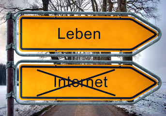 Strassenschild 5 - Leben