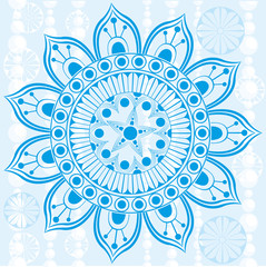 Mandala in the form of snowflakes