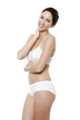 Fototapeta premium Woman in white underwear