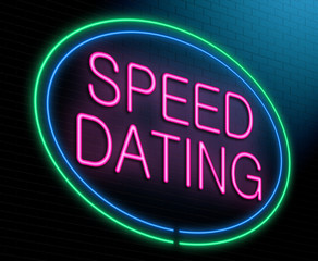 Speed dating concept. - obrazy, fototapety, plakaty