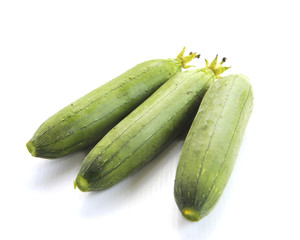 zucchini courgette Isolated on white