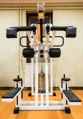 Interior view of a gym with equipment.
