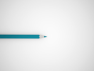 One blue pencil