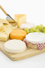 Käseplatte, verschiedene Käsesorten