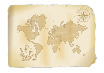 alte antike Weltkarte
