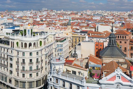 Historical buildings in Madrid