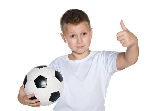 Young boy with soccer ball