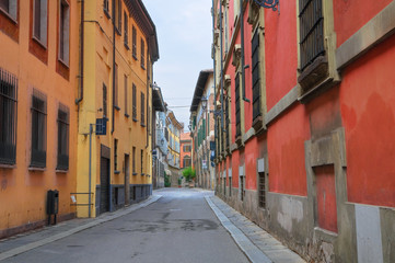 Fototapeta na wymiar Alleyway. Piacenza. Emilia-Romagna. Italy.